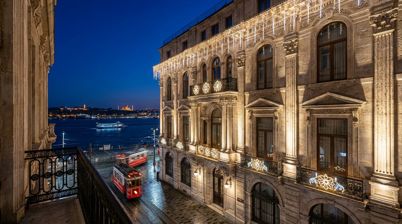 Site ve rezidans dış cephe LED aydınlatma örneği